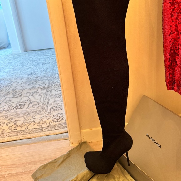 Balenciaga Anatomic Over the Knee Heeled Boot - Picture 9 of 16